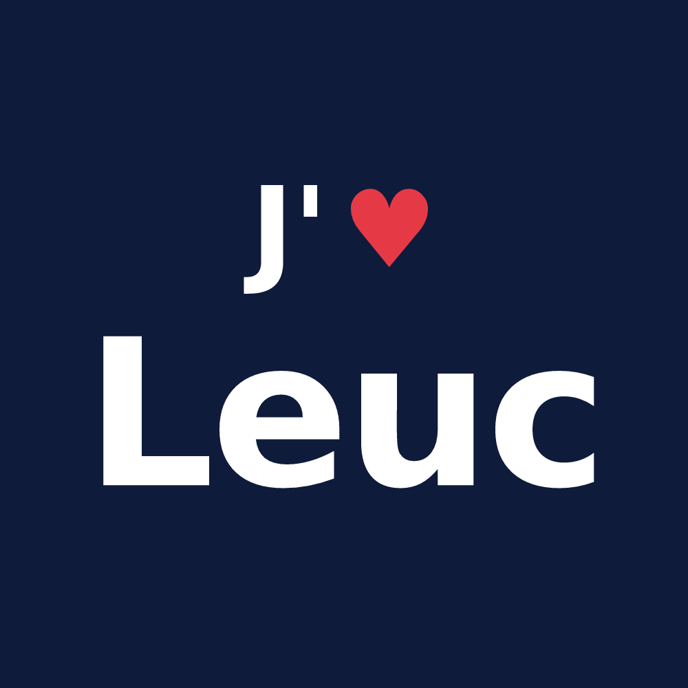 T-shirt personnalisé Leuc — design J'aime Leuc