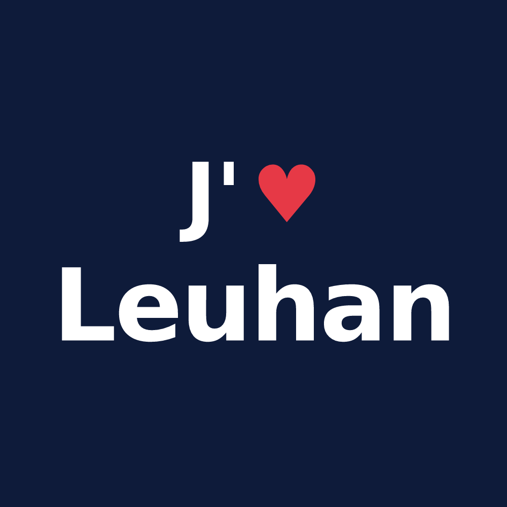 T-shirt personnalisé Leuhan — design J'aime Leuhan