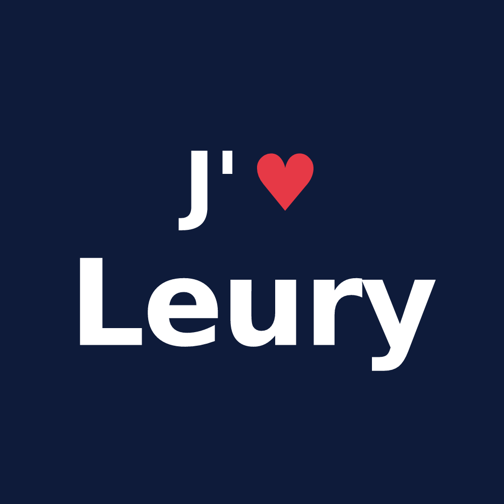 T-shirt personnalisé Leury — design J'aime Leury