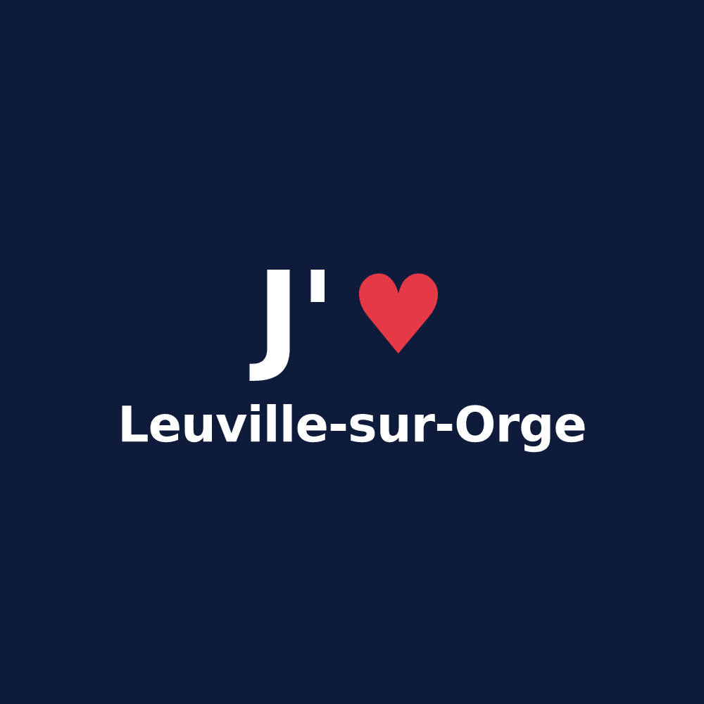 T-shirt personnalisé Leuville-sur-Orge — design J'aime Leuville-sur-Orge
