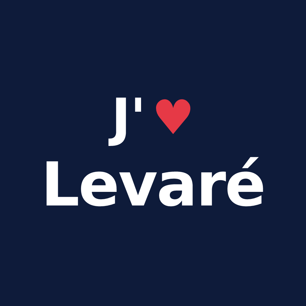T-shirt personnalisé Levaré — design J'aime Levaré