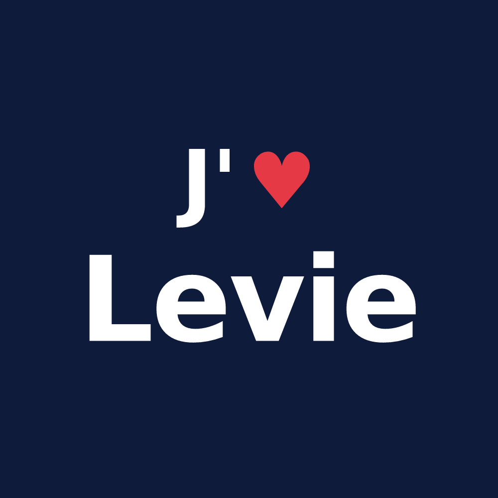 T-shirt personnalisé Levie — design J'aime Levie