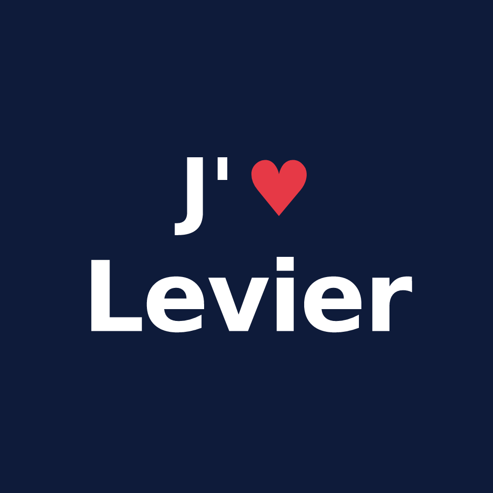 T-shirt personnalisé Levier — design J'aime Levier