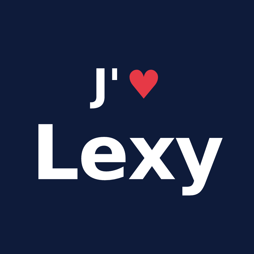 T-shirt personnalisé Lexy — design J'aime Lexy