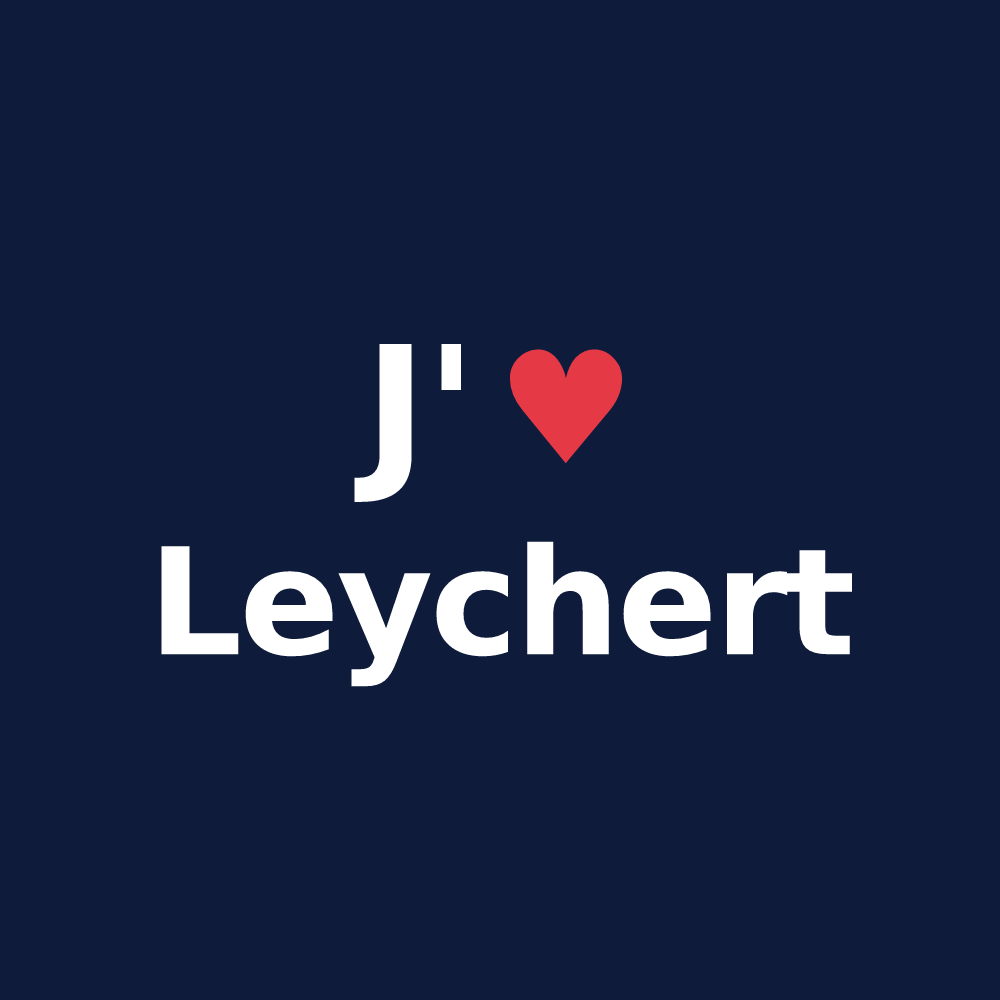 T-shirt personnalisé Leychert — design J'aime Leychert