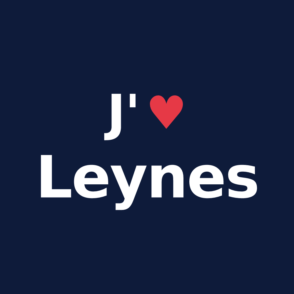 T-shirt personnalisé Leynes — design J'aime Leynes