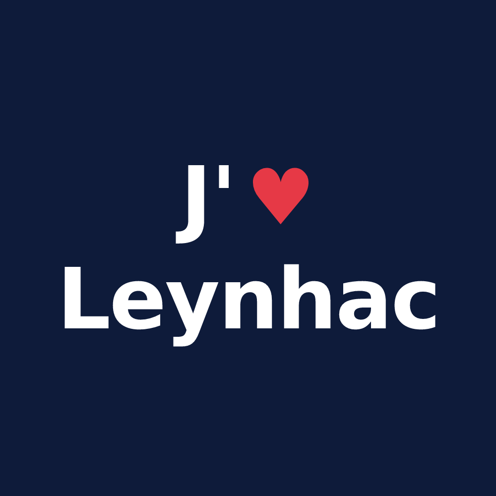 T-shirt personnalisé Leynhac — design J'aime Leynhac