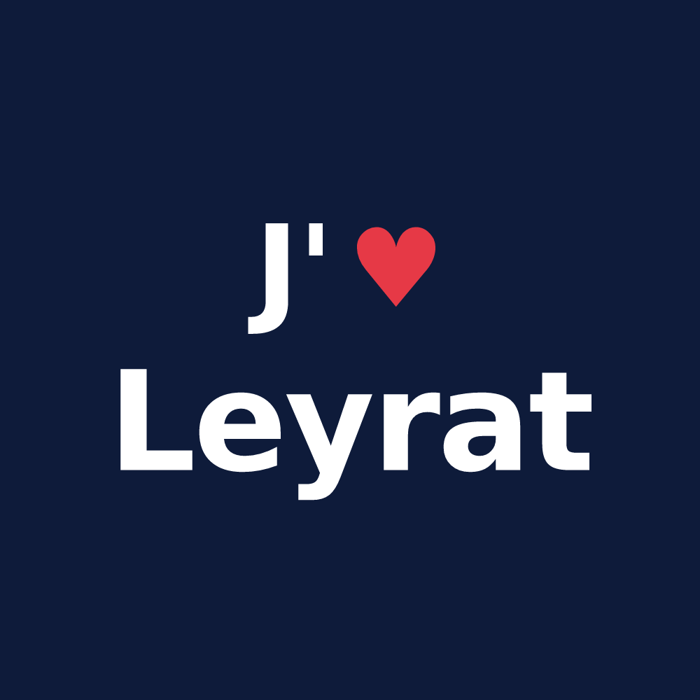 T-shirt personnalisé Leyrat — design J'aime Leyrat