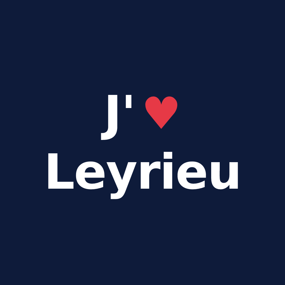 T-shirt personnalisé Leyrieu — design J'aime Leyrieu