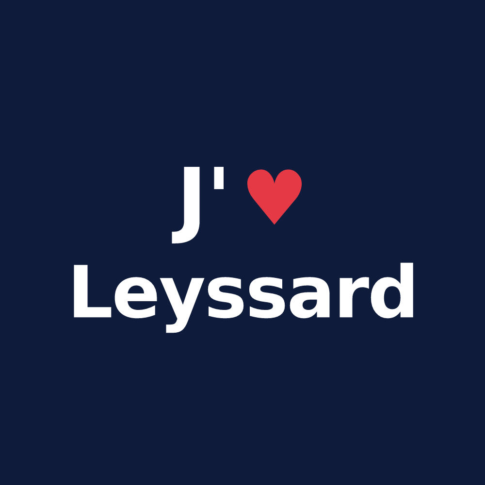 T-shirt personnalisé Leyssard — design J'aime Leyssard