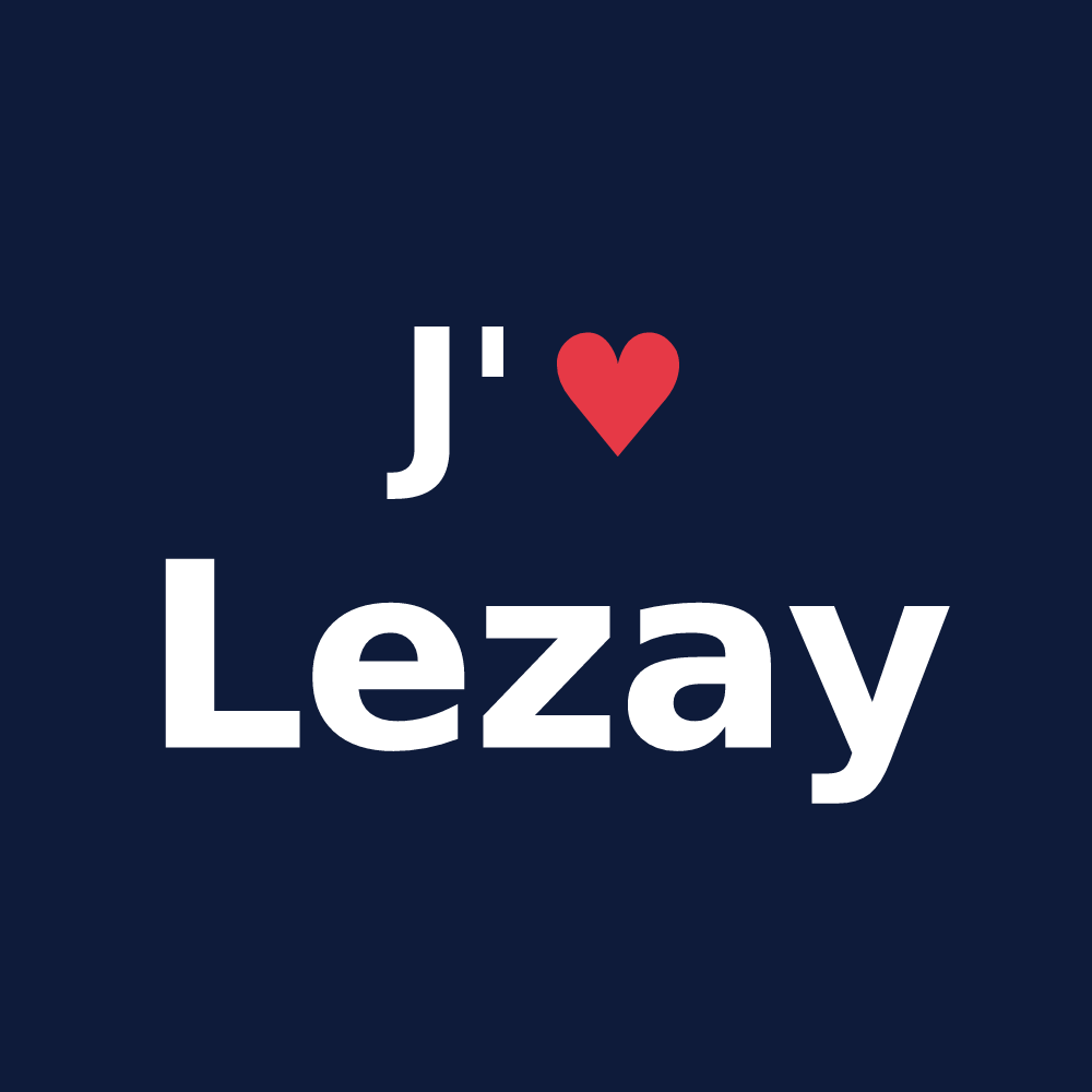 T-shirt personnalisé Lezay — design J'aime Lezay