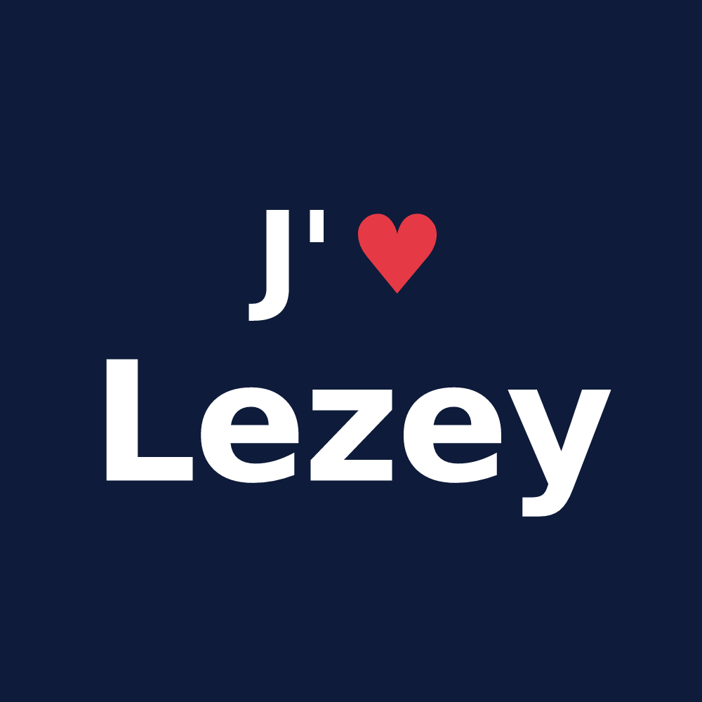 T-shirt personnalisé Lezey — design J'aime Lezey