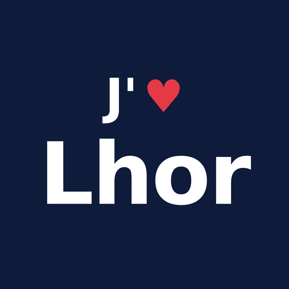 T-shirt personnalisé Lhor — design J'aime Lhor