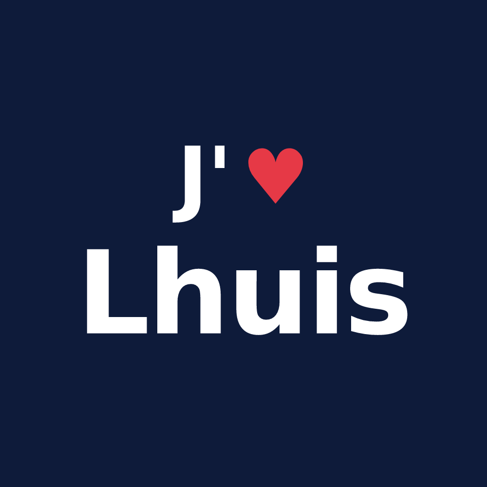 T-shirt personnalisé Lhuis — design J'aime Lhuis