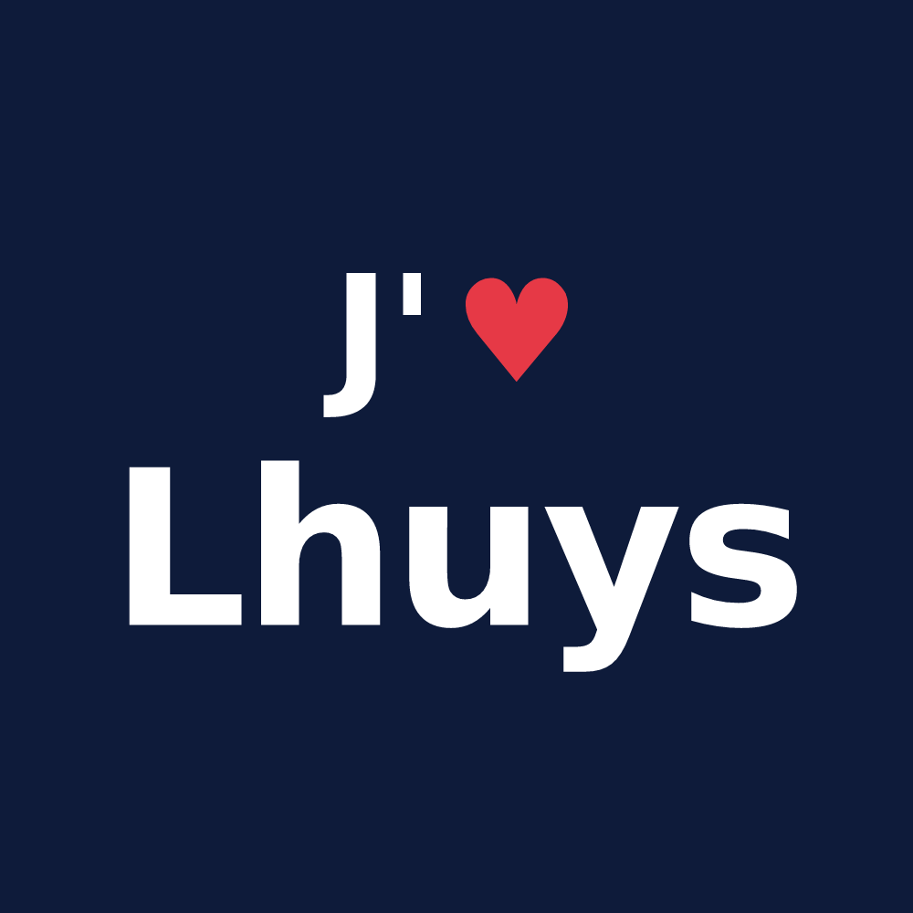 T-shirt personnalisé Lhuys — design J'aime Lhuys