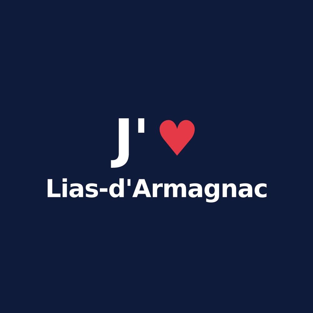 T-shirt personnalisé Lias-d'Armagnac — design J'aime Lias-d'Armagnac