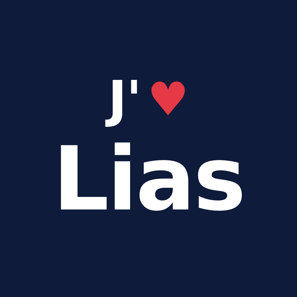 T-shirt personnalisé Lias — design J'aime Lias