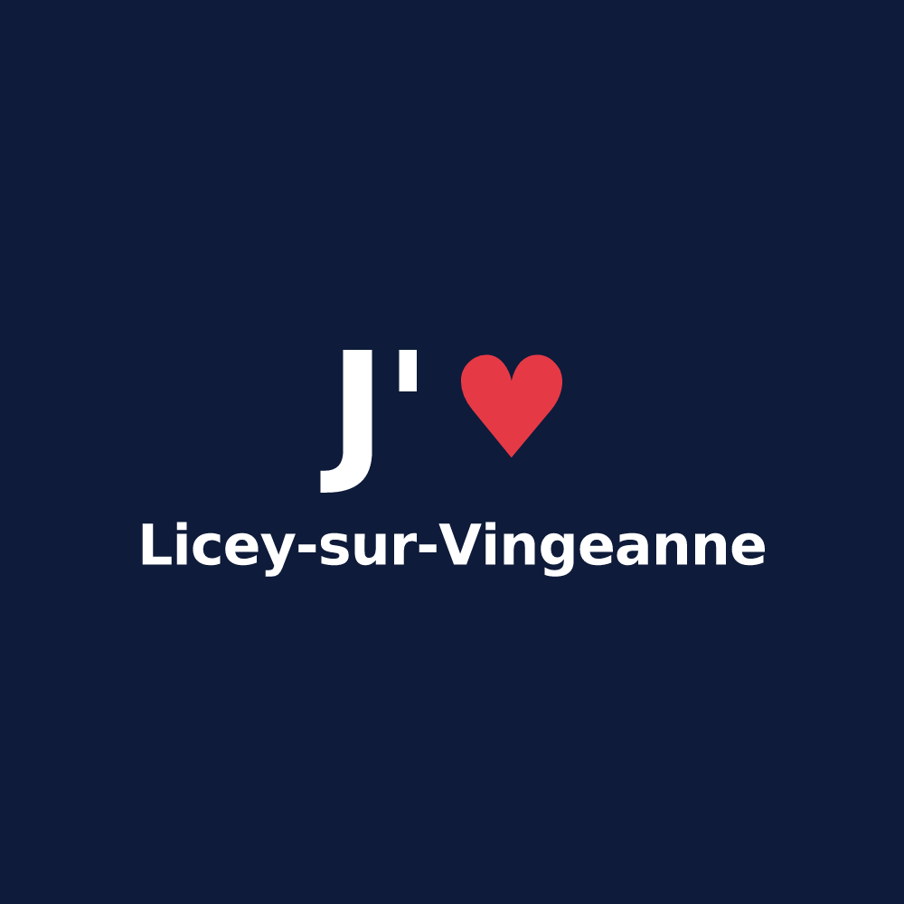 T-shirt personnalisé Licey-sur-Vingeanne — design J'aime Licey-sur-Vingeanne