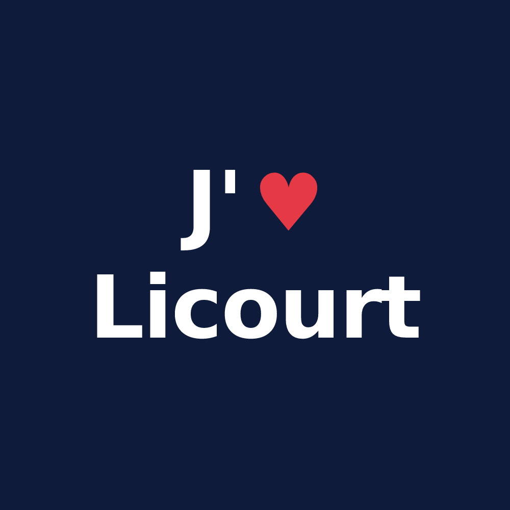 T-shirt personnalisé Licourt — design J'aime Licourt