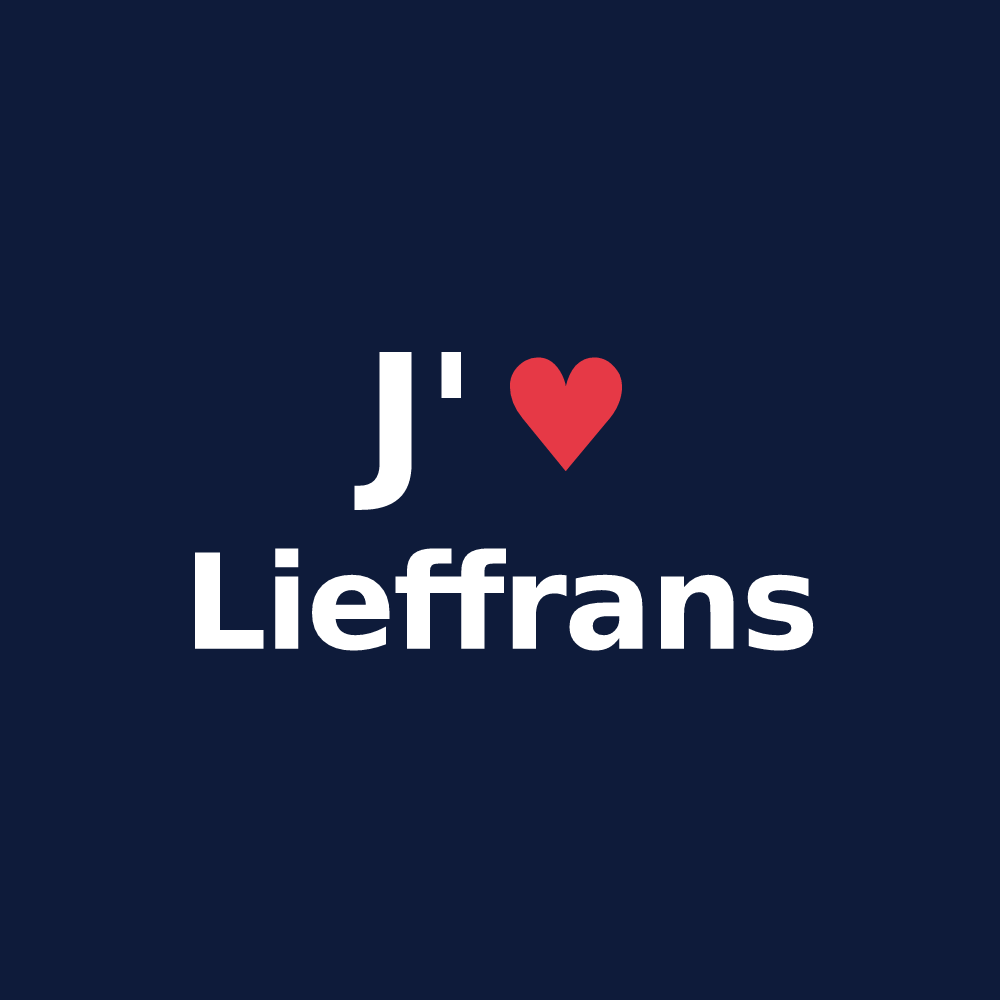 T-shirt personnalisé Lieffrans — design J'aime Lieffrans