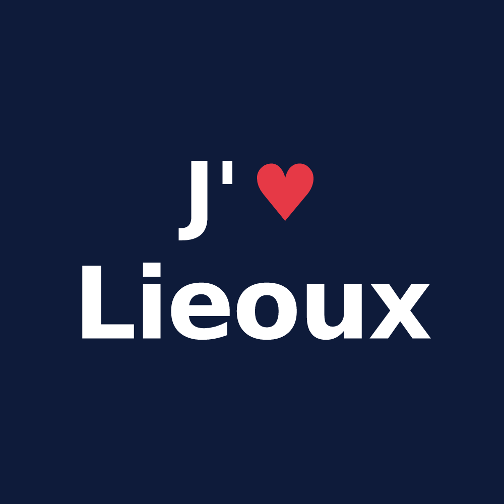 T-shirt personnalisé Lieoux — design J'aime Lieoux