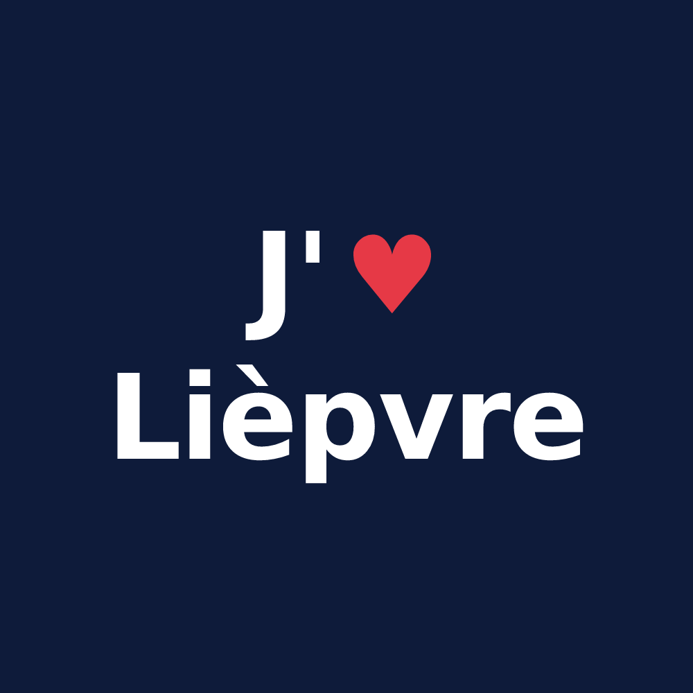 T-shirt personnalisé Lièpvre — design J'aime Lièpvre