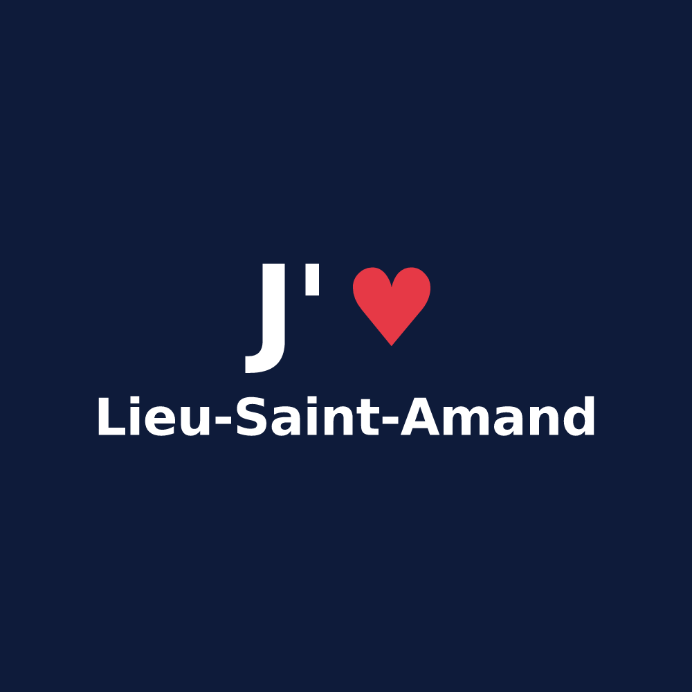 T-shirt personnalisé Lieu-Saint-Amand — design J'aime Lieu-Saint-Amand