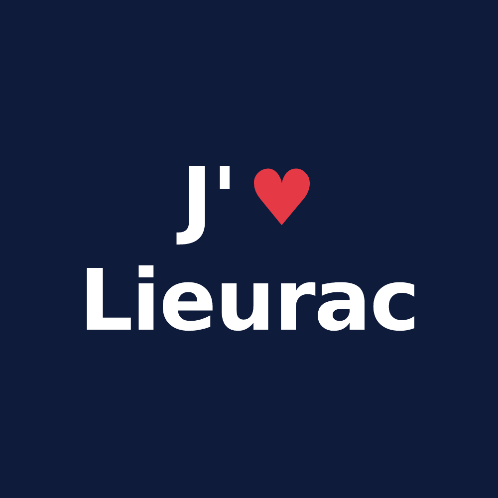 T-shirt personnalisé Lieurac — design J'aime Lieurac