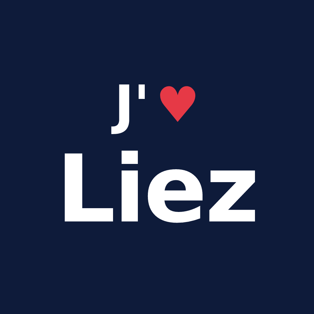 T-shirt personnalisé Liez — design J'aime Liez