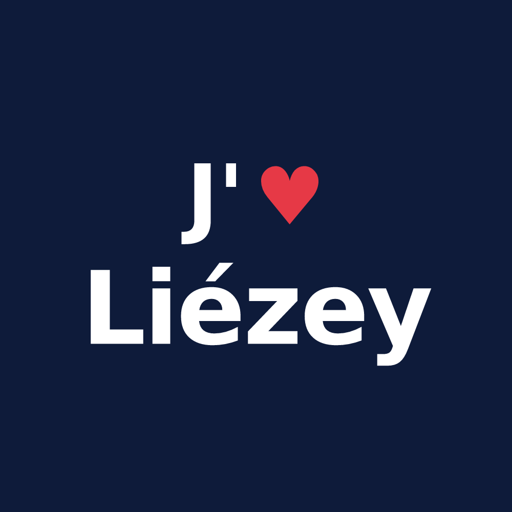 T-shirt personnalisé Liézey — design J'aime Liézey