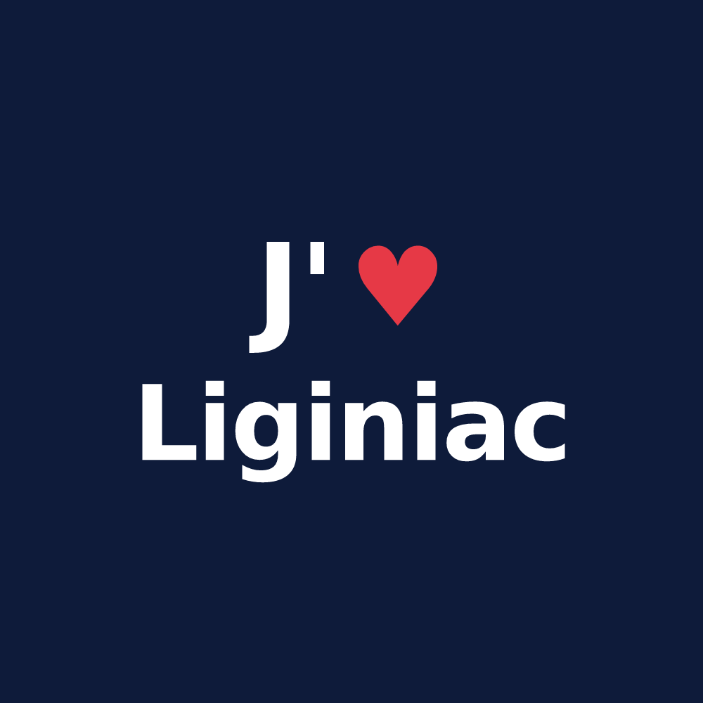 T-shirt personnalisé Liginiac — design J'aime Liginiac