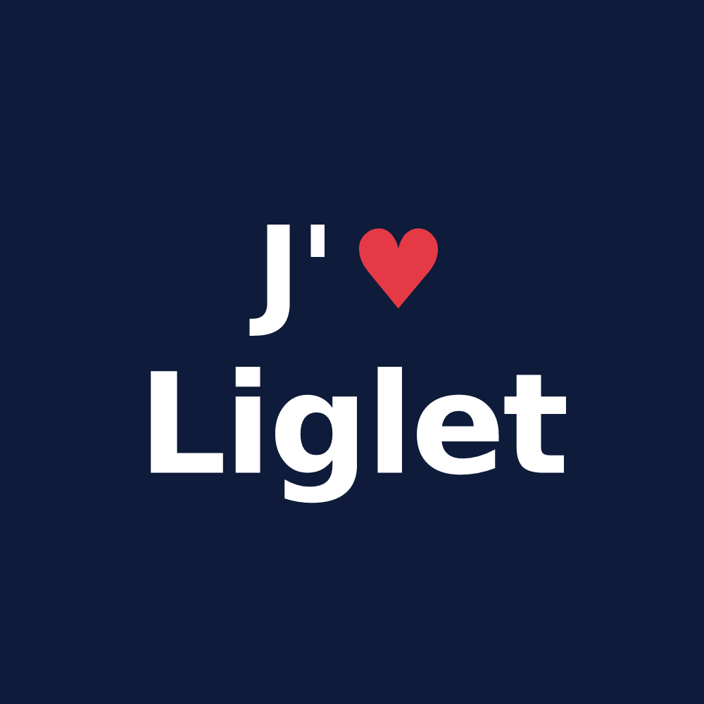 T-shirt personnalisé Liglet — design J'aime Liglet