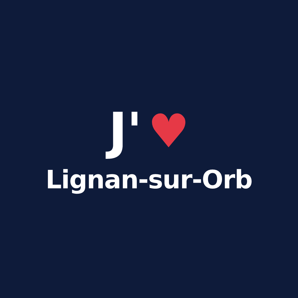 T-shirt personnalisé Lignan-sur-Orb — design J'aime Lignan-sur-Orb