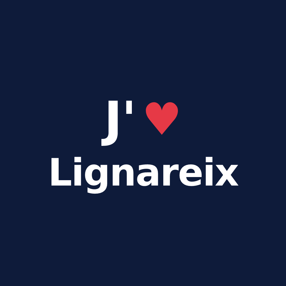 T-shirt personnalisé Lignareix — design J'aime Lignareix