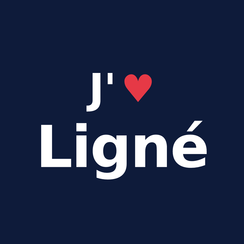 T-shirt personnalisé Ligné — design J'aime Ligné