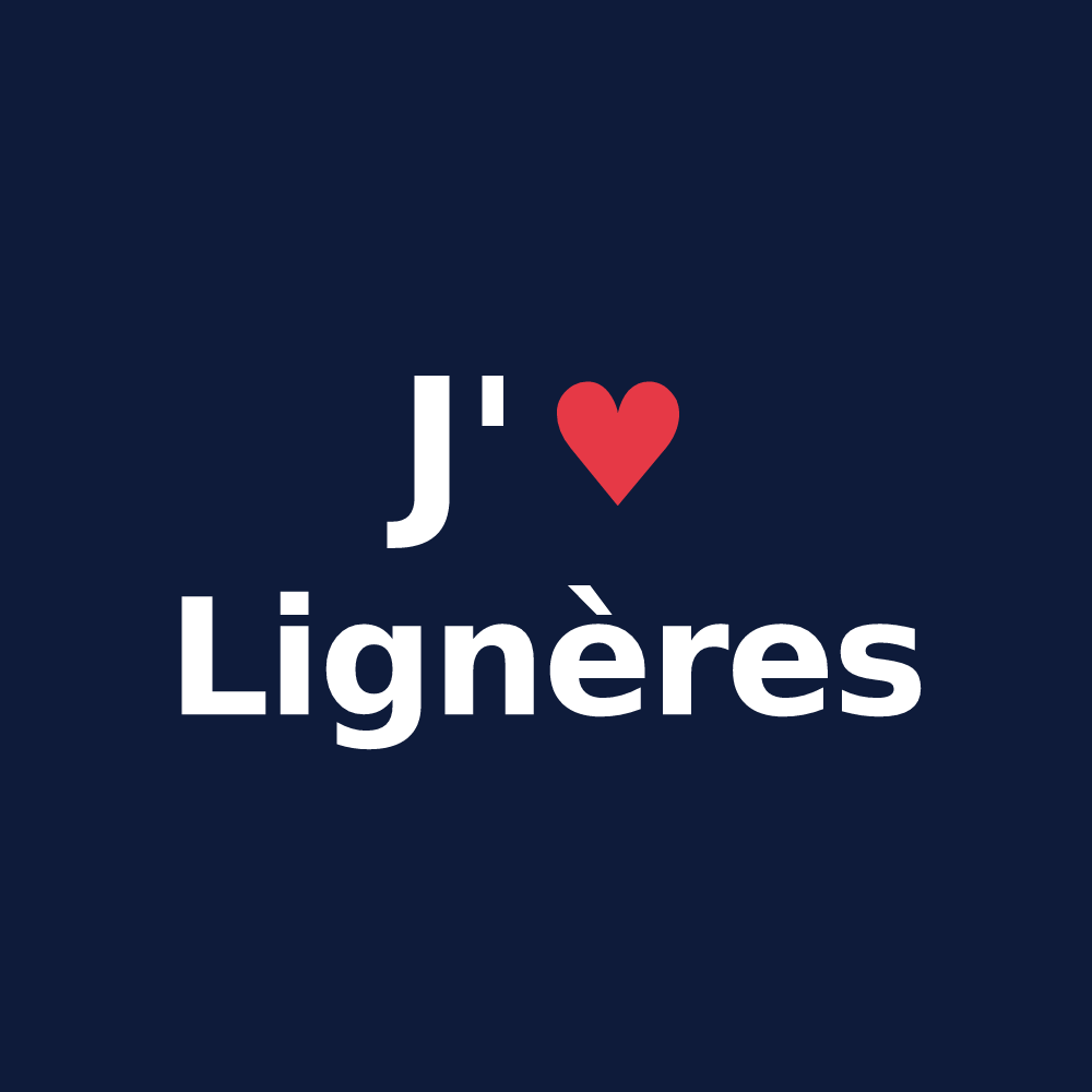 T-shirt personnalisé Lignères — design J'aime Lignères