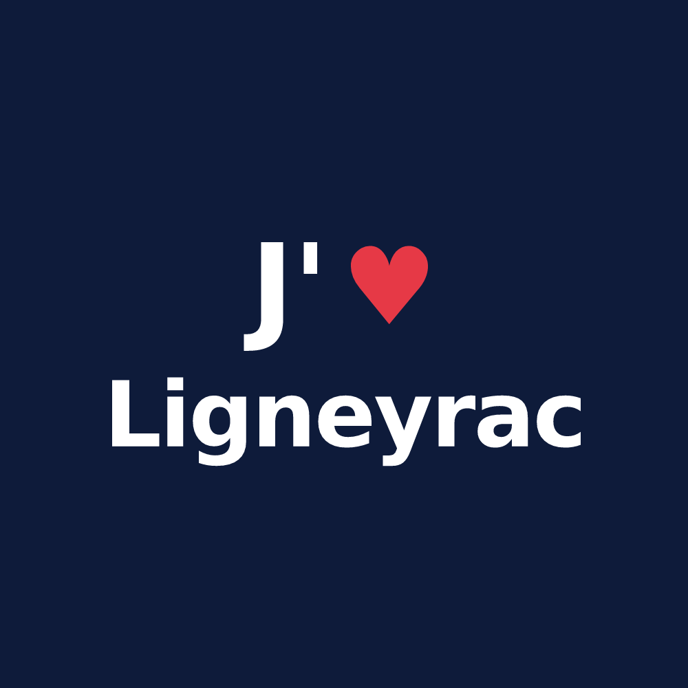 T-shirt personnalisé Ligneyrac — design J'aime Ligneyrac