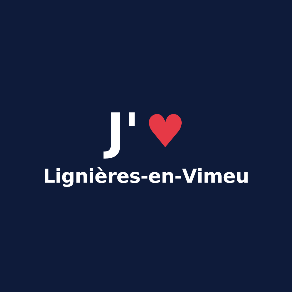 T-shirt personnalisé Lignières-en-Vimeu — design J'aime Lignières-en-Vimeu