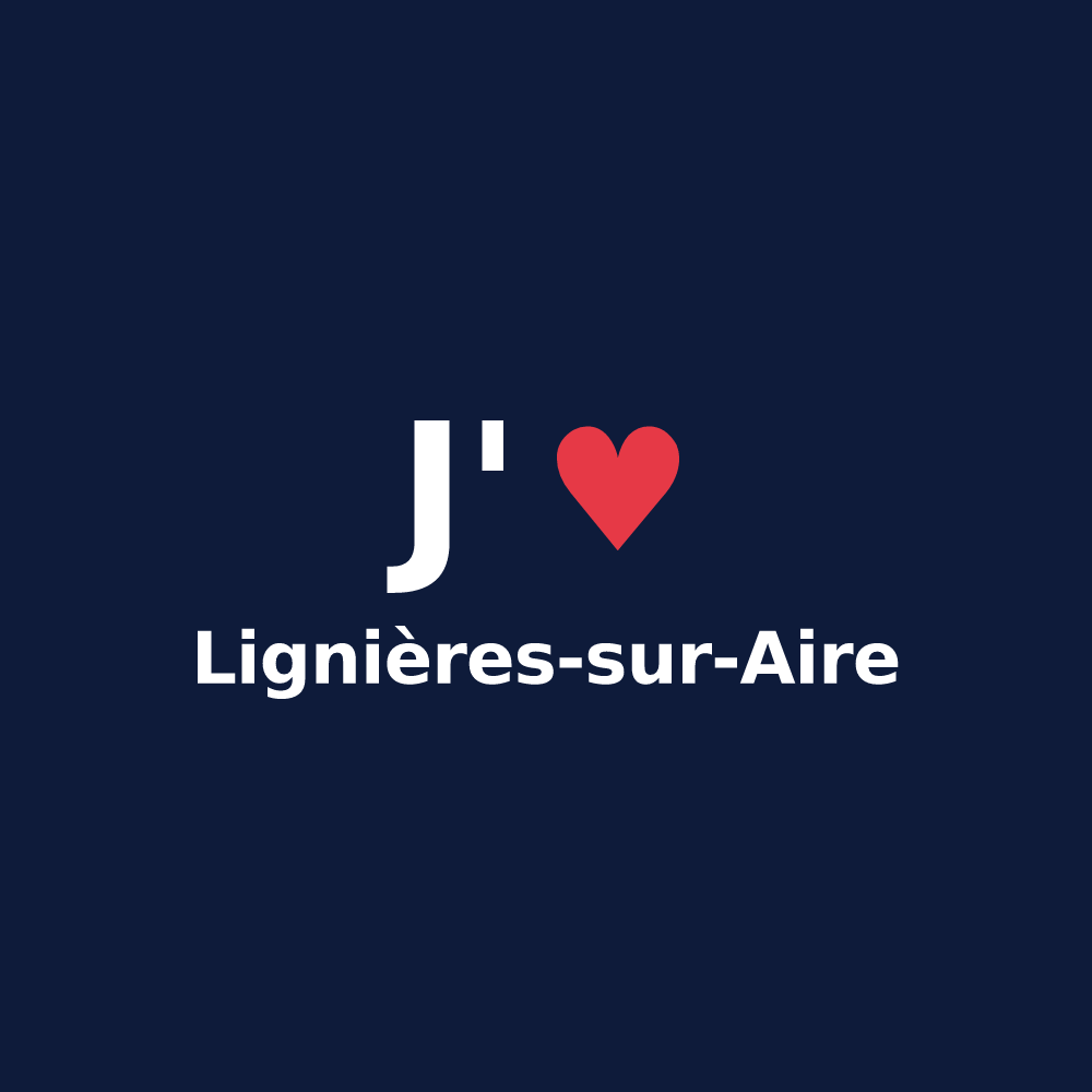 T-shirt personnalisé Lignières-sur-Aire — design J'aime Lignières-sur-Aire