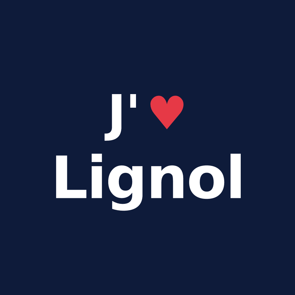 T-shirt personnalisé Lignol — design J'aime Lignol