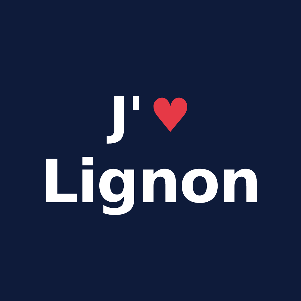 T-shirt personnalisé Lignon — design J'aime Lignon