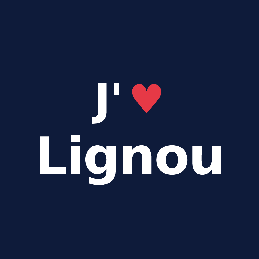 T-shirt personnalisé Lignou — design J'aime Lignou