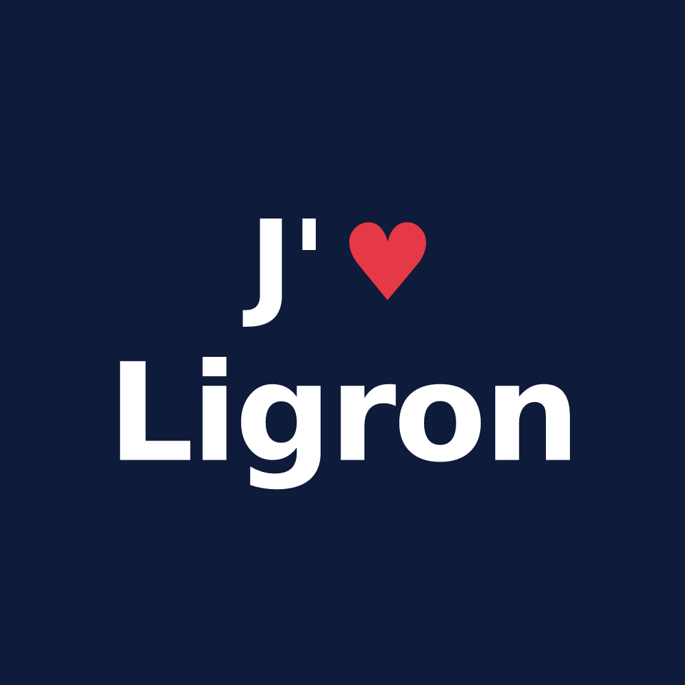 T-shirt personnalisé Ligron — design J'aime Ligron