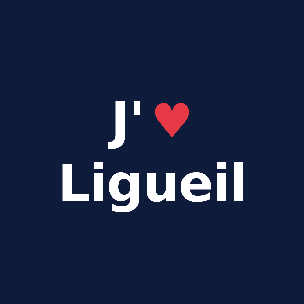T-shirt personnalisé Ligueil — design J'aime Ligueil