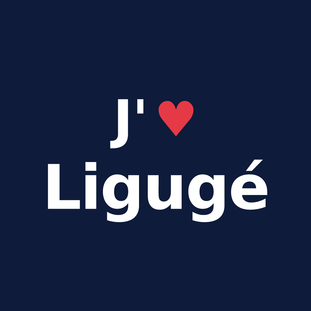 T-shirt personnalisé Ligugé — design J'aime Ligugé