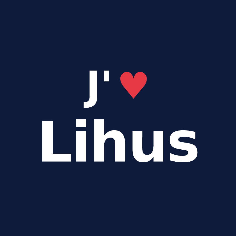 T-shirt personnalisé Lihus — design J'aime Lihus