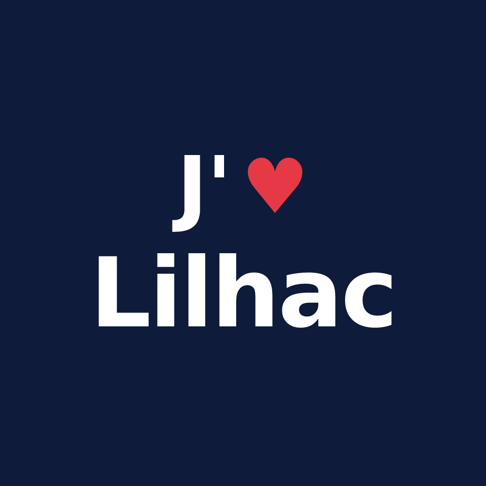 T-shirt personnalisé Lilhac — design J'aime Lilhac