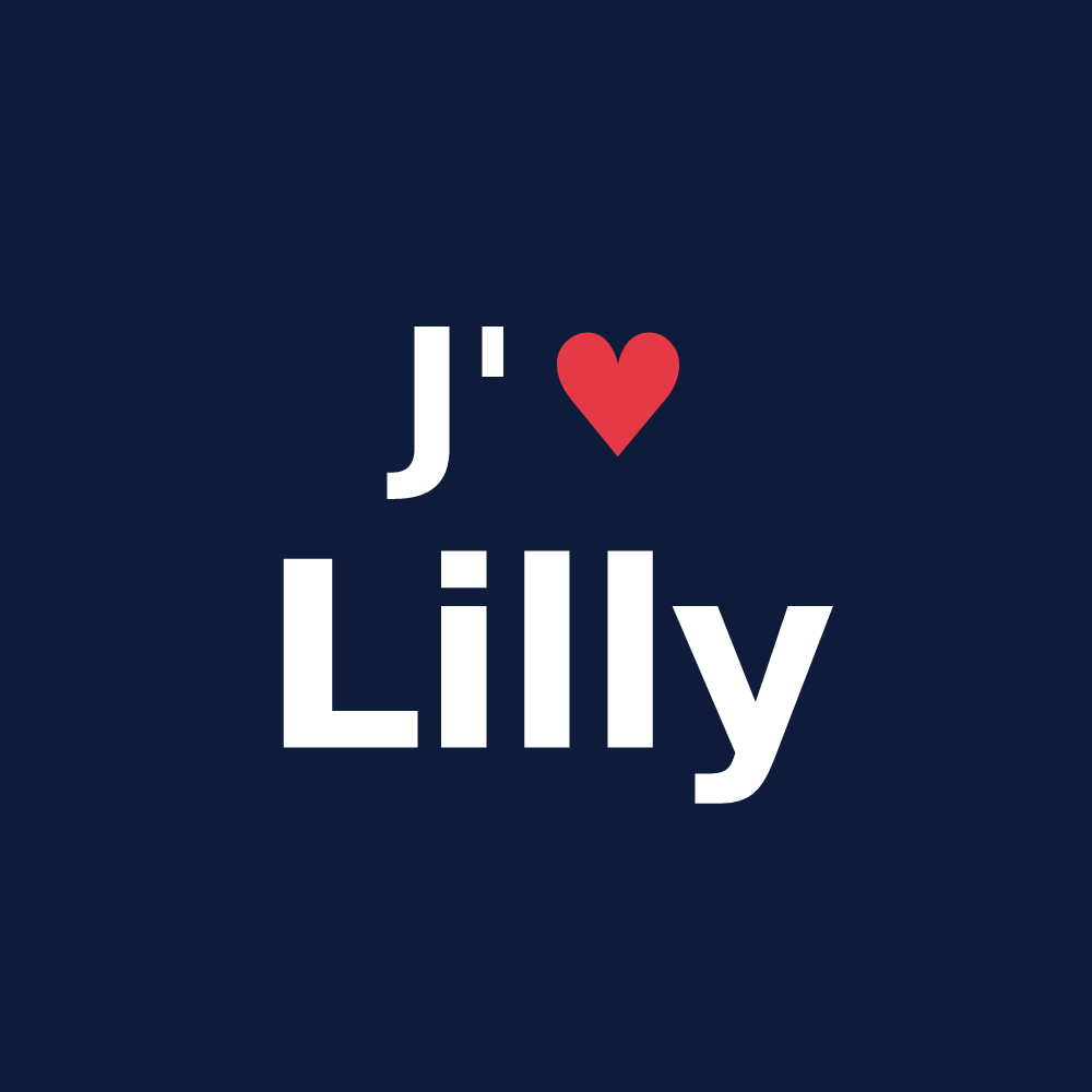 T-shirt personnalisé Lilly — design J'aime Lilly