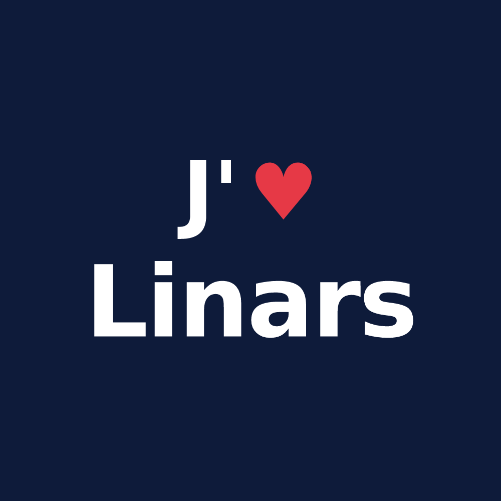 T-shirt personnalisé Linars — design J'aime Linars