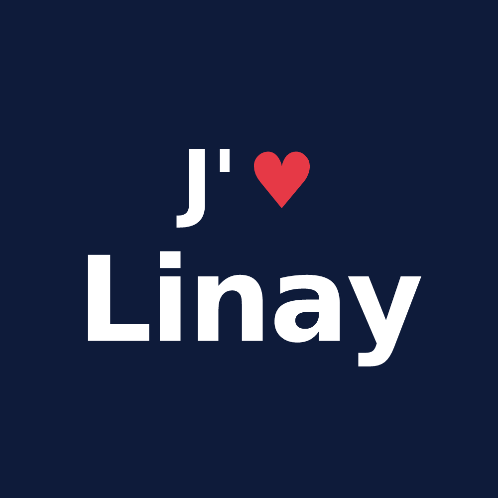 T-shirt personnalisé Linay — design J'aime Linay